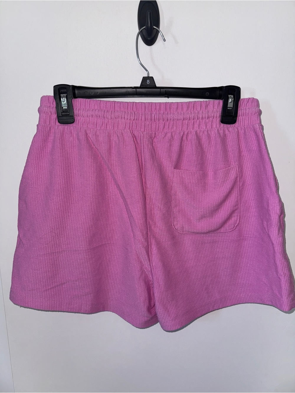 Thread & Supply Pink Ribbed Drawstring Athletic Shorts - Picture 3 of 3